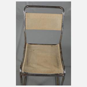 Paar Stahlrohrstühle