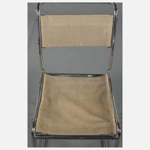 Paar Stahlrohrstühle