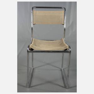 Paar Stahlrohrstühle