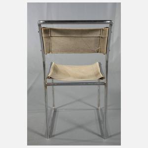 Paar Stahlrohrstühle