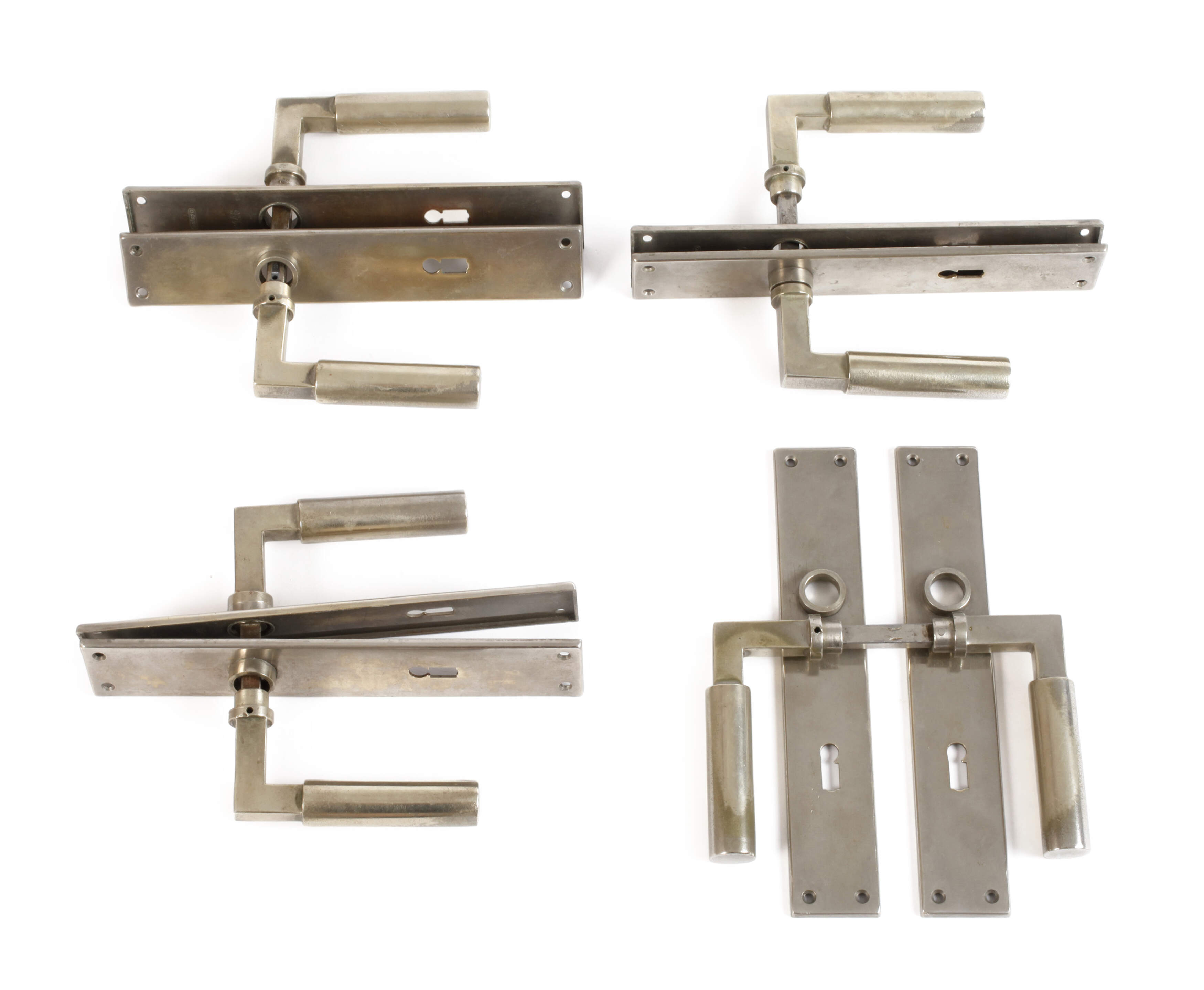 Vier Paar Drückergarnituren Walter Gropius