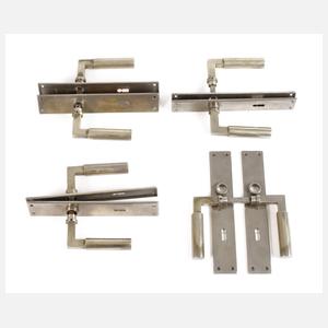 Vier Paar Drückergarnituren Walter Gropius