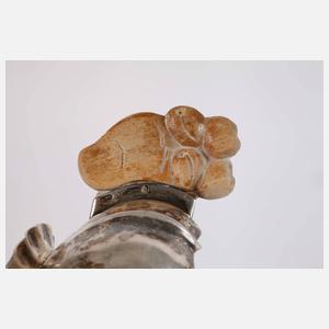 Paar Mokkatassen mit Porzellaneinsatz