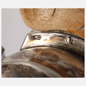 Paar Mokkatassen mit Porzellaneinsatz