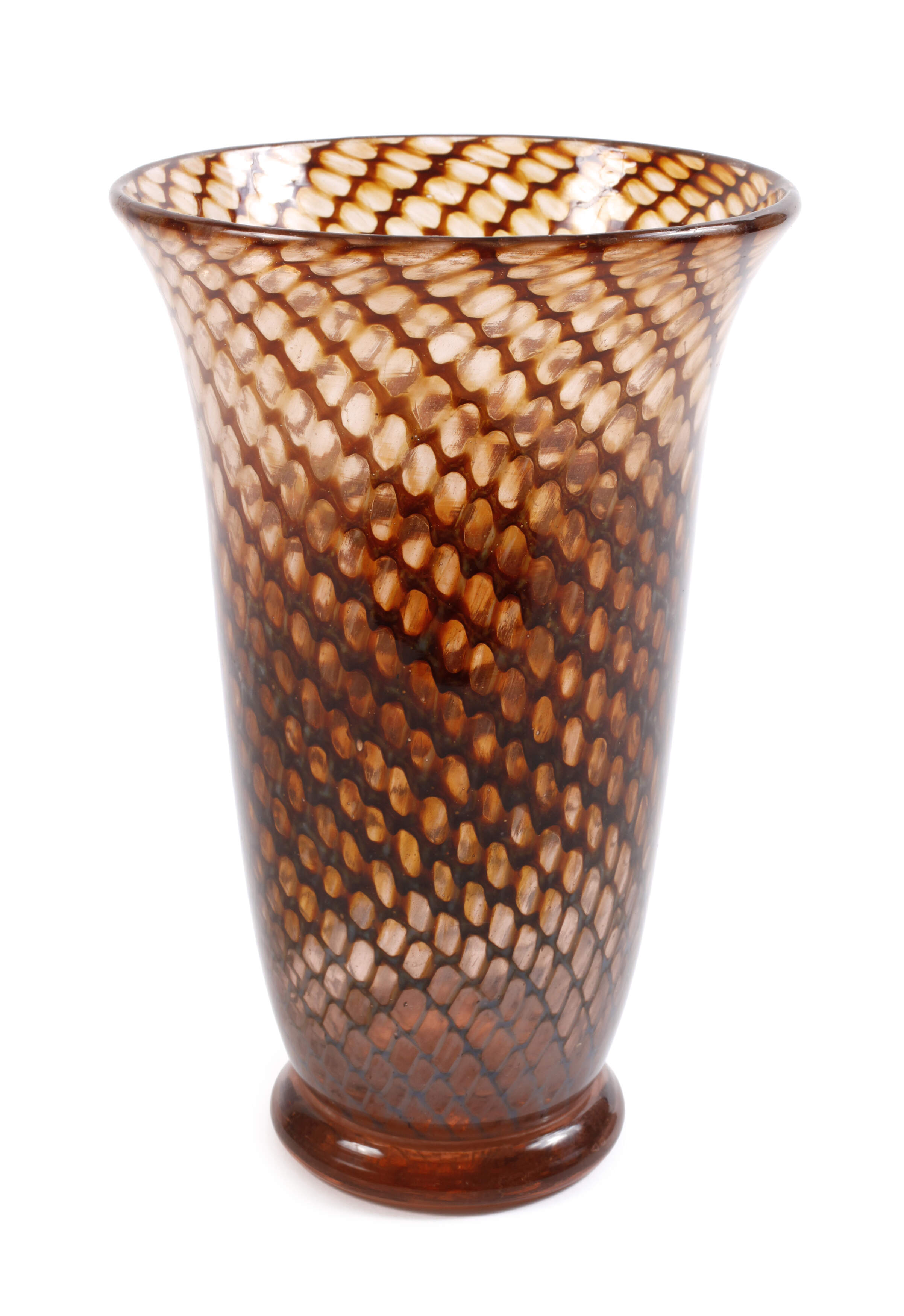 Vase mit Metalldampfeinschmelzungen