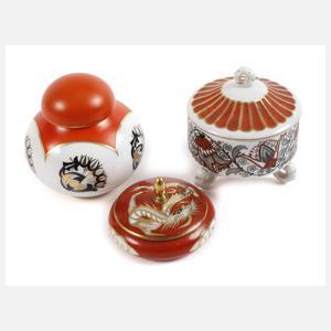 Fraureuth Konvolut Deckeldosen Art déco