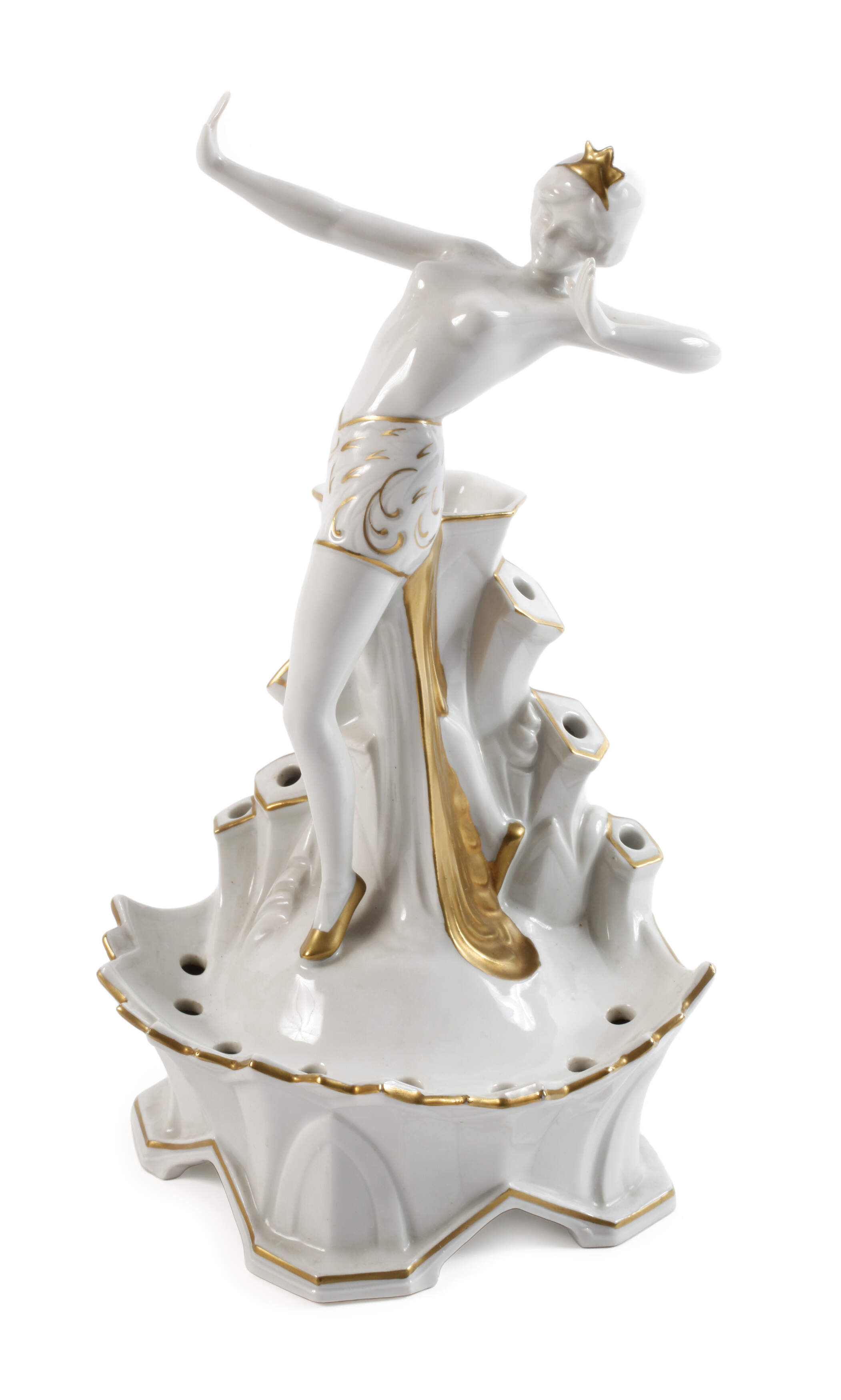 Günthersfeld Gehren Blumensteckfigur Art déco