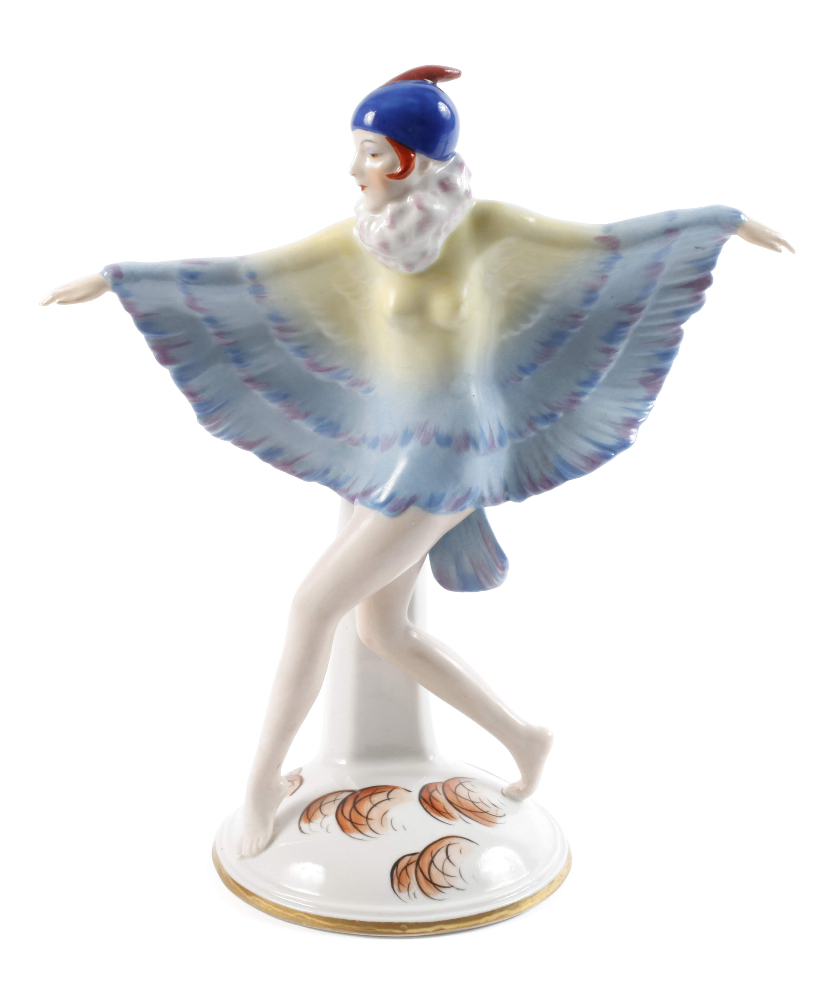 Hertwig & Co. Katzhütte Ausdruckstänzerin Art déco