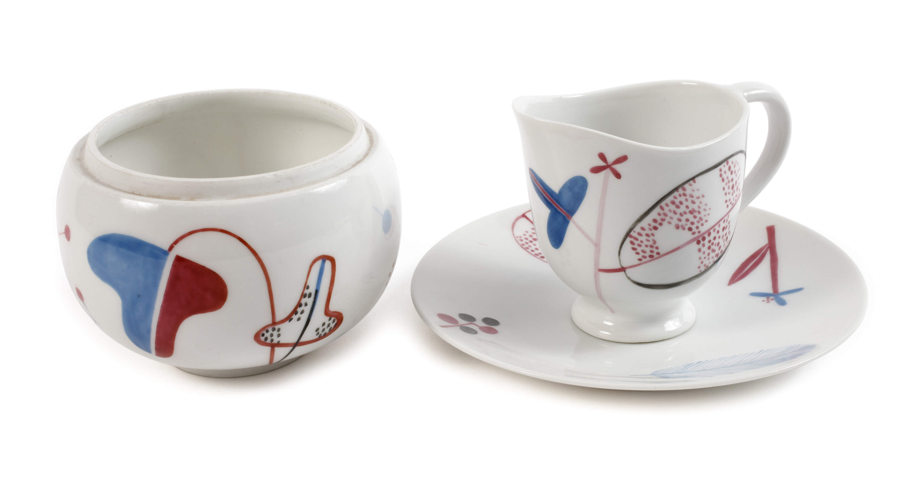 Nymphenburg drei Serviceteile "Lungenflügel"