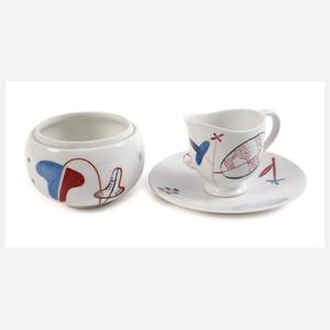 Nymphenburg drei Serviceteile "Lungenflügel"