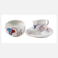 Nymphenburg drei Serviceteile "Lungenflügel"111