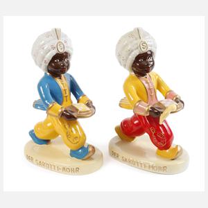 Paar Werbefiguren "Der Sarotti-Mohr"