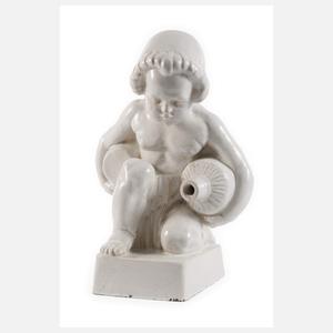 Gartenputto als Wasserspeier Art déco