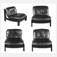 Carl Straub, vier Lounge Chairs111