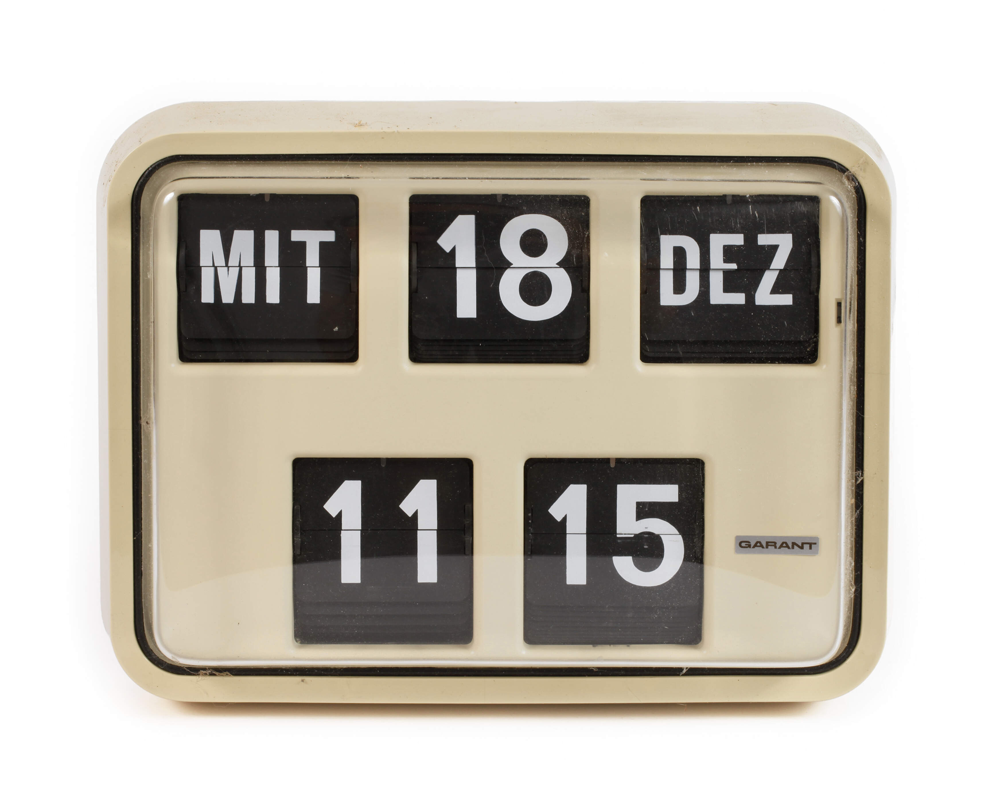 Klappzahlenuhr mit Kalender