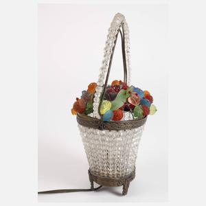 Tischlampe als Blütenkorb