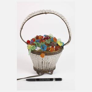 Tischlampe als Blütenkorb