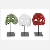 Venini Murano drei Masken mit Ständern111