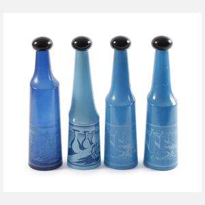 Salvador Dali, vier Likörflaschen