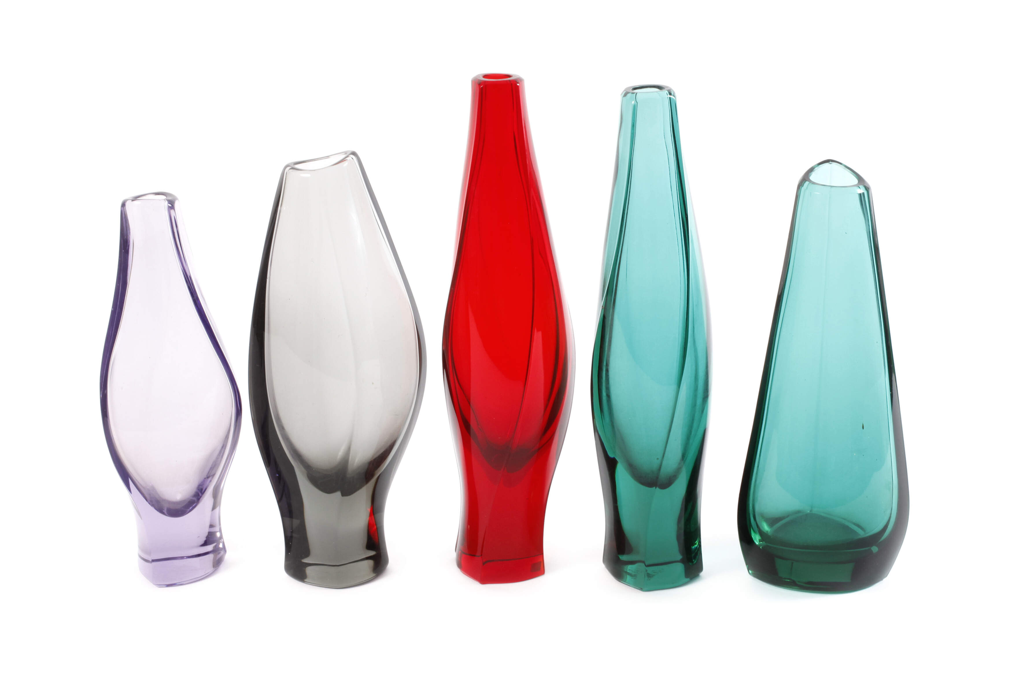 Fünf asymmetrische Vasen