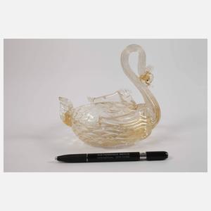 Archimede Seguso Murano Schale als Schwan
