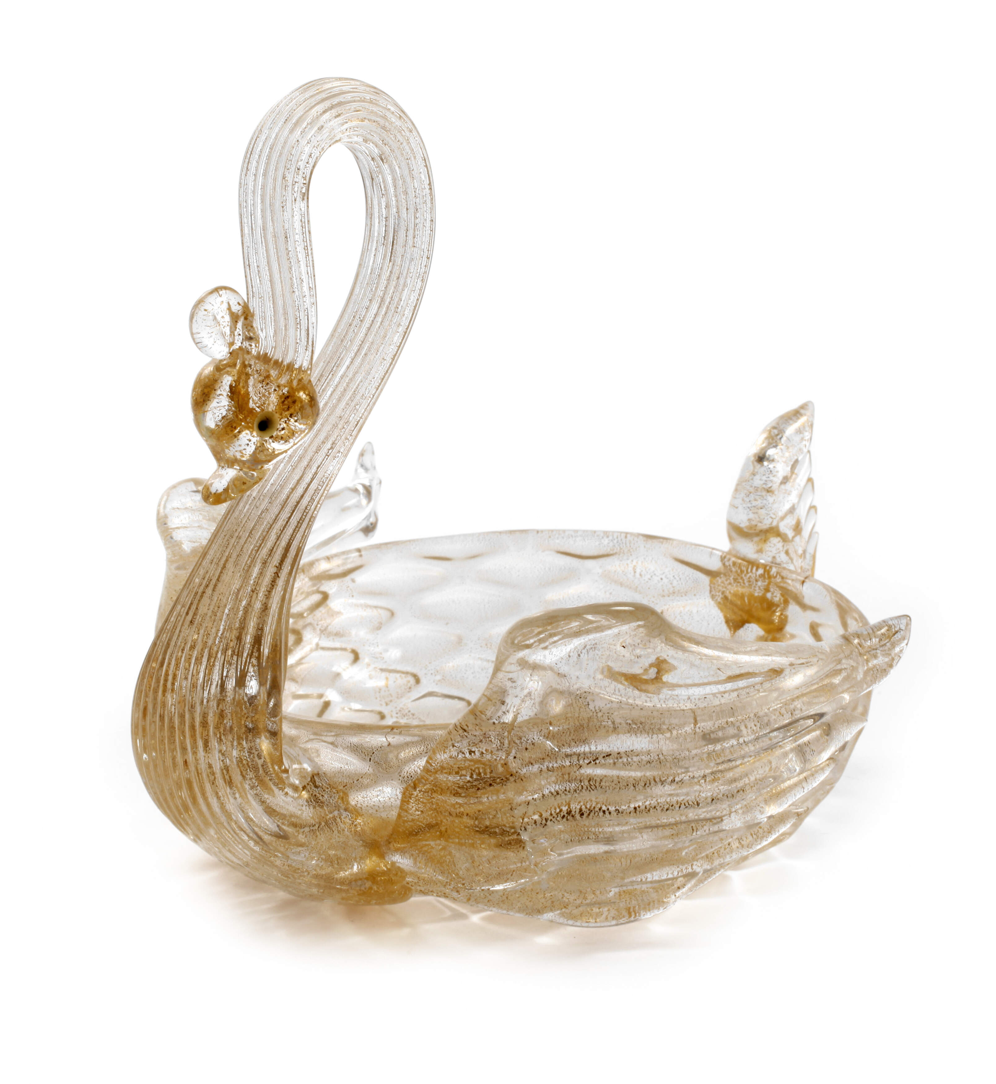 Archimede Seguso Murano Schale als Schwan