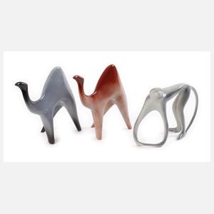 Cmielow Polen zwei Kamele und Affe