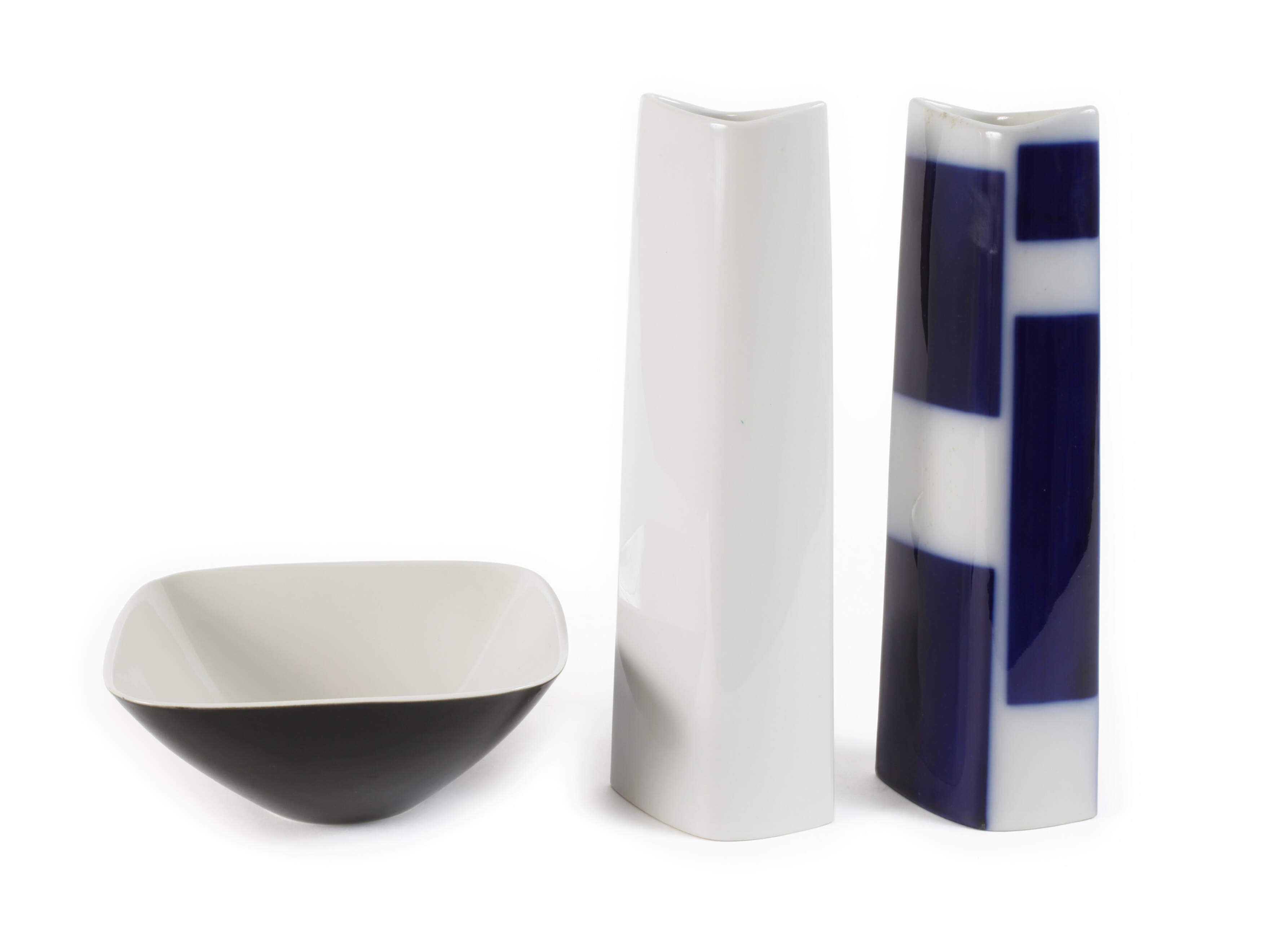 KPM Berlin Schale und zwei Vasen