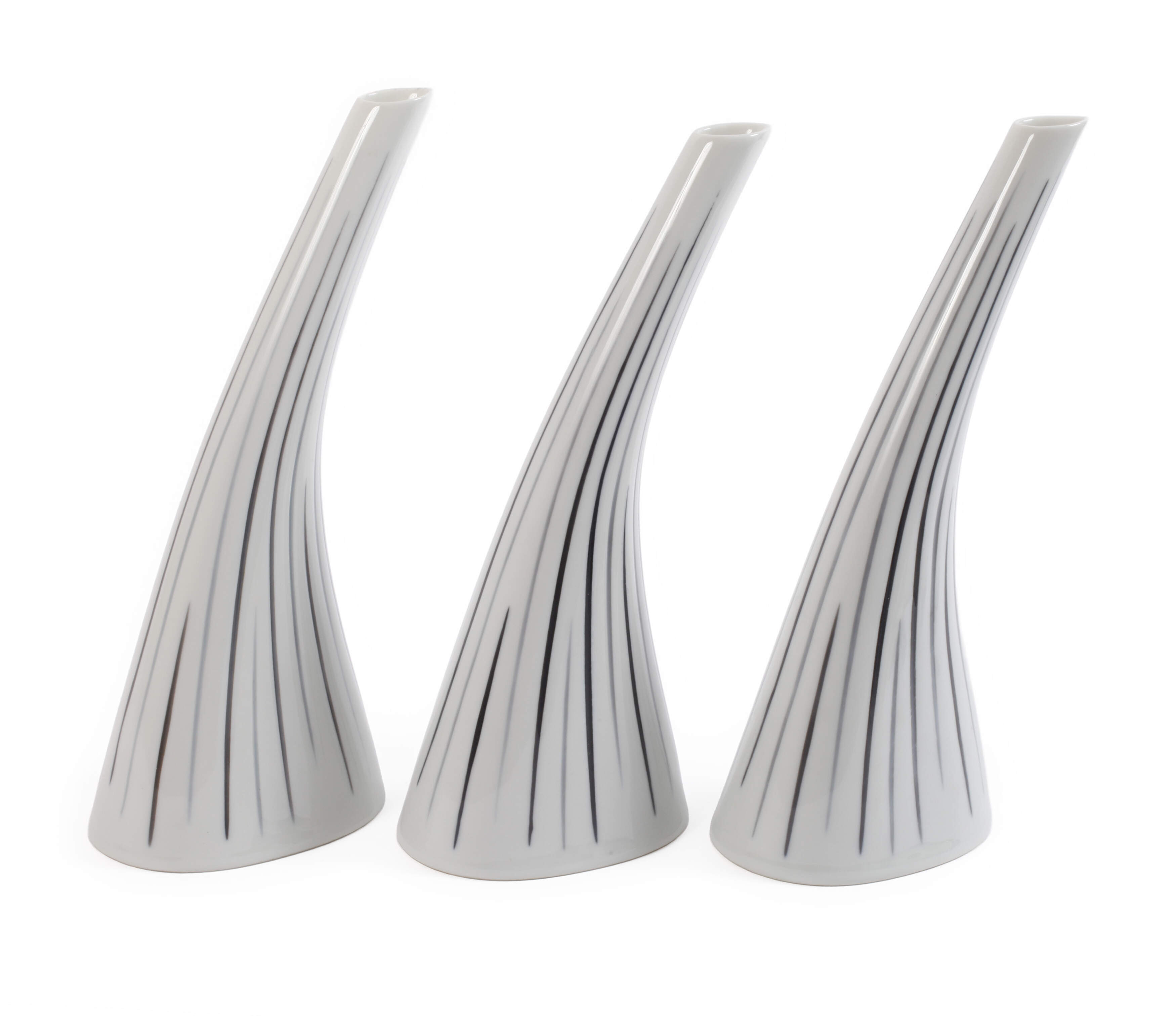 Rosenthal drei Enghalsvasen