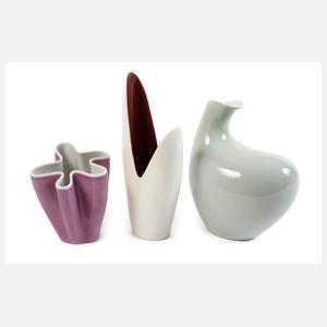 Rosenthal drei Künstlervasen