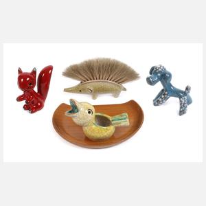 Walter Bosse vier Tierfiguren