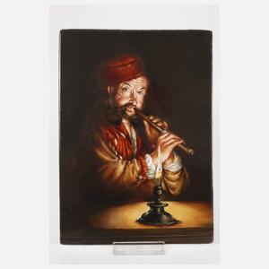 Bildplatte Flötenspieler bei Kerzenschein