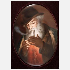 KPM Berlin Bildplatte "Pfeifenraucher"