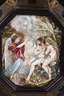 Capodimonte Bildtafel Adam und Eva im Paradies
