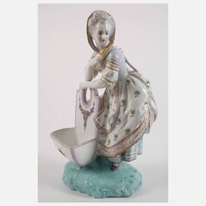 Edeldame und Rosenkavalier mit Blumenschale