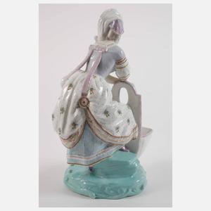 Edeldame und Rosenkavalier mit Blumenschale