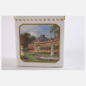 KPM Berlin Teedose Ansicht Schloss Sanssouci
