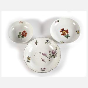 Meissen Konvolut Schalen Blumenmalerei