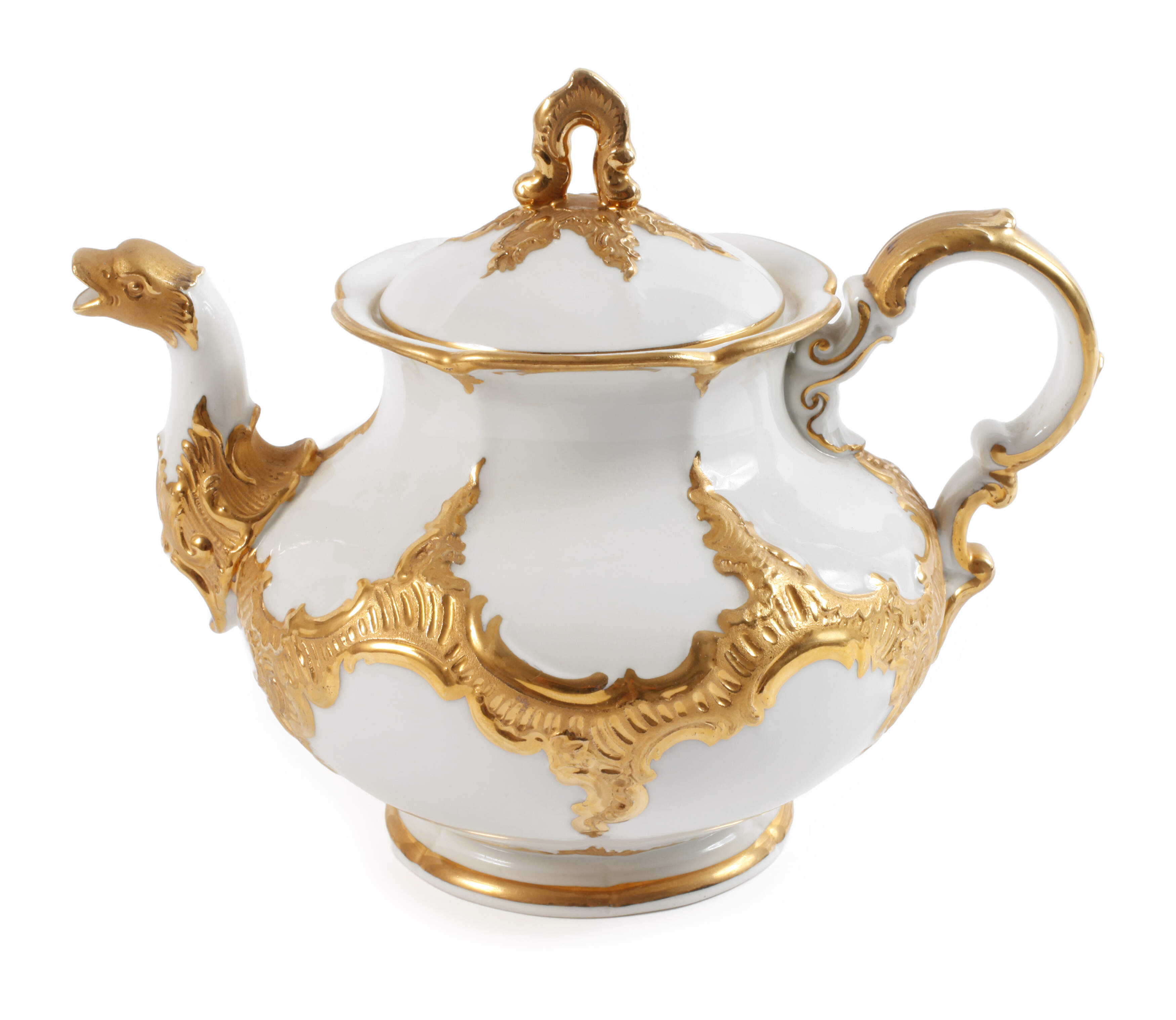 Meissen prunkvolle Teekanne "B-Form"
