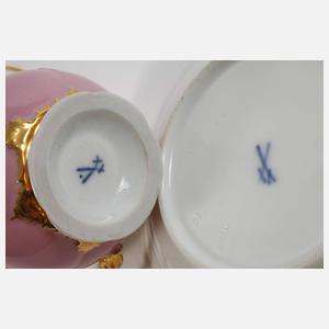 Meissen Prunktasse mit Untertasse "B-Form"