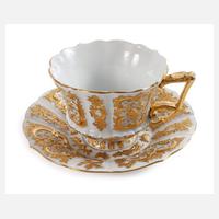 Meissen Prunktasse Rocaillerelief111
