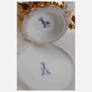 Meissen Prunktasse Weinlaubrelief