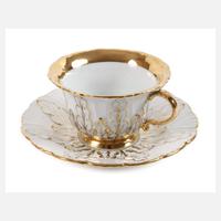 Meissen Prunktasse Blattrelief111