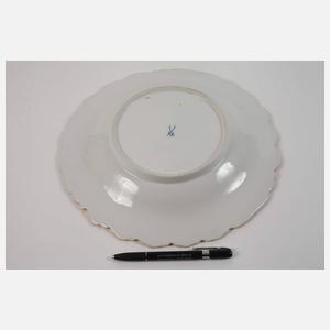 Meissen Prunkschale "Blumenbukett/Blaufond"