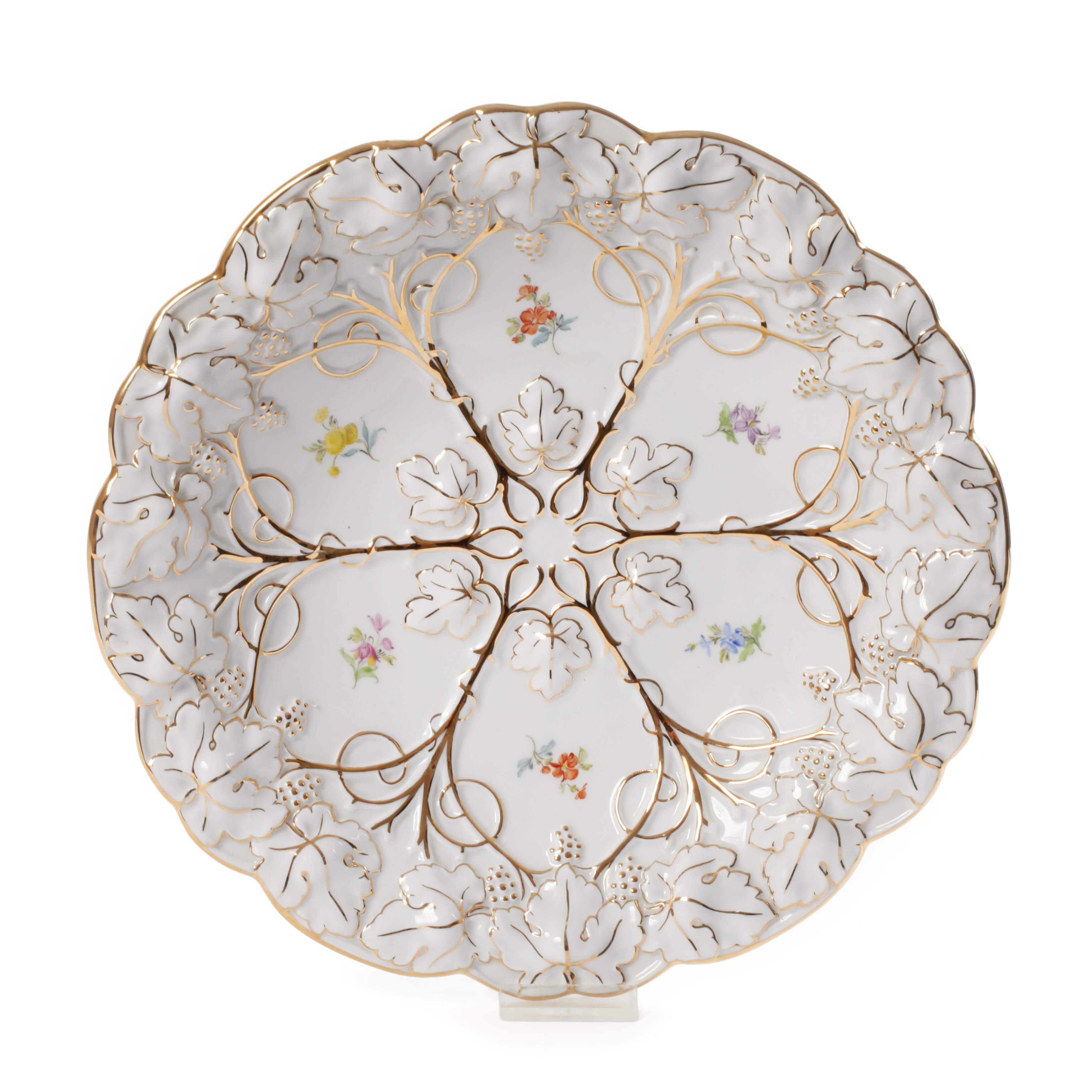 Meissen Prunkschale Streublümchendekor