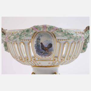 Meissen prunkvoller "Korb mit Widder-Köpfen"