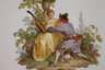 Meissen Zierteller Figurenmalerei und Blaufond