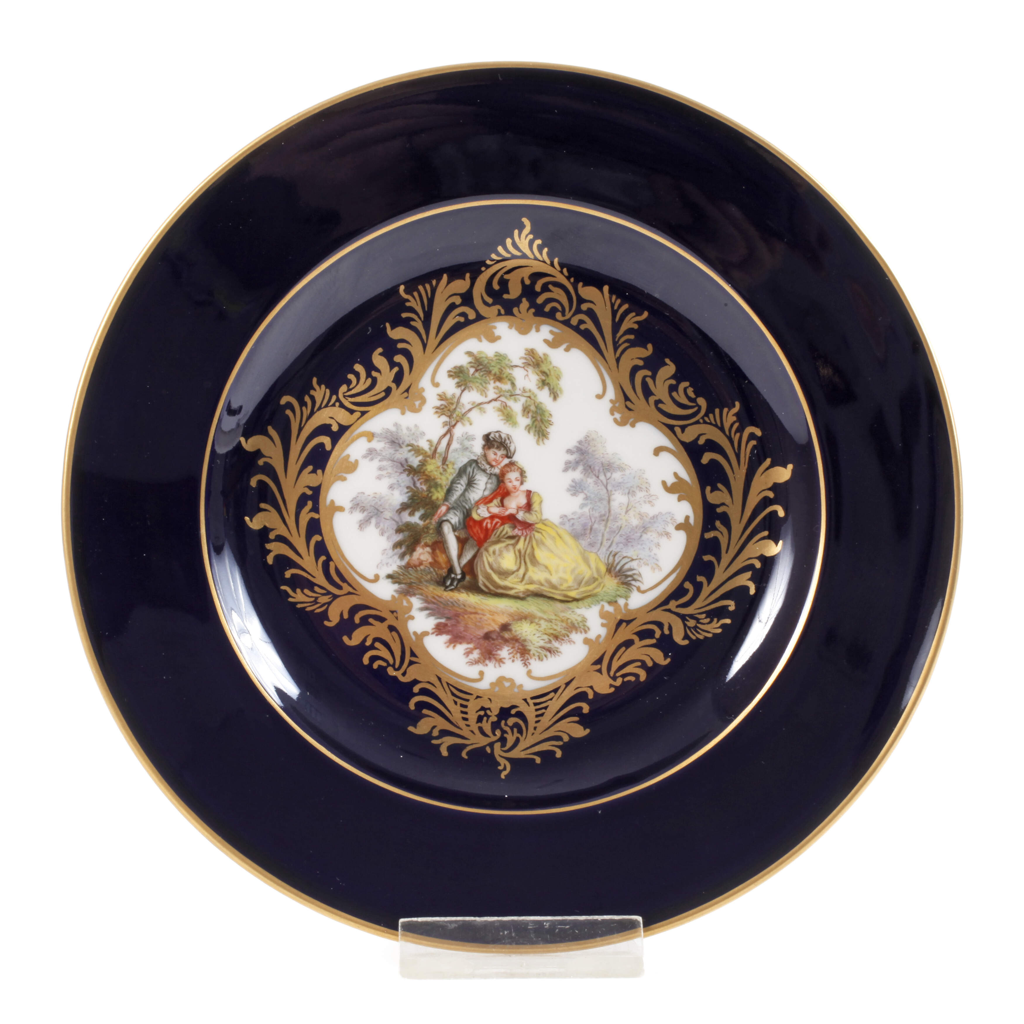 Meissen kleiner Wandteller Figurenmalerei