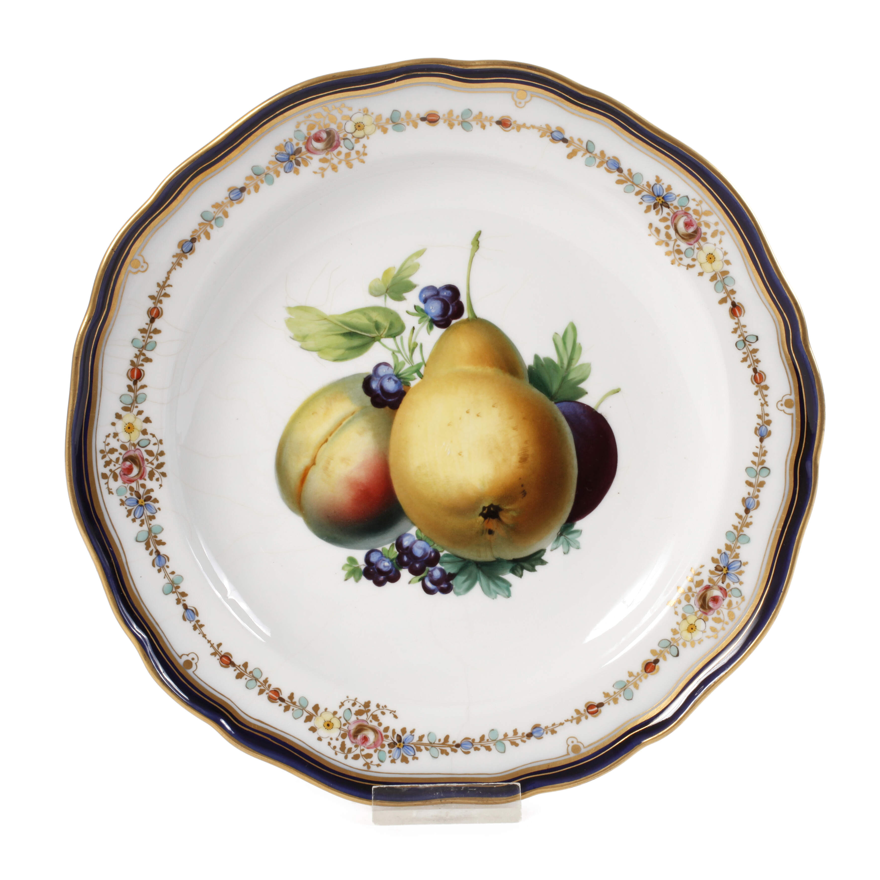 Meissen Obstteller mit Blumenkranz