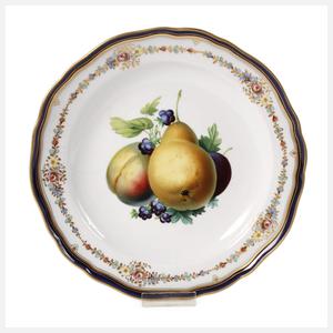 Meissen Obstteller mit Blumenkranz